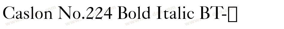 Caslon No.224 Bold Italic BT字体转换